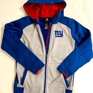 Boys Authentic NY Giants Team Apparel zip up hoodie